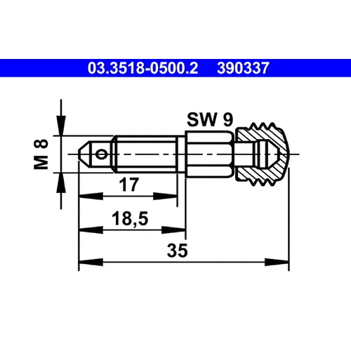 Odvzdušňovacia skrutka/ventil ATE 03.3518-0500.2