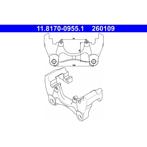 Držiak brzdového strmeňa ATE 11.8170-0955.1