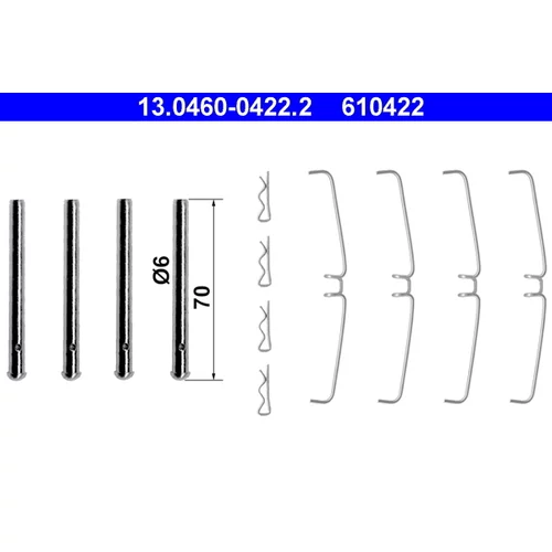 Sada príslušenstva obloženia kotúčovej brzdy ATE 13.0460-0422.2