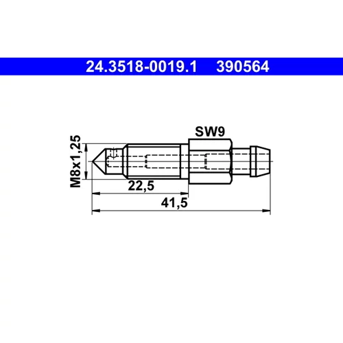 Odvzdušňovacia skrutka/ventil ATE 24.3518-0019.1