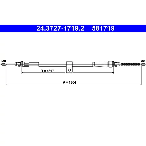 Ťažné lanko parkovacej brzdy ATE 24.3727-1719.2