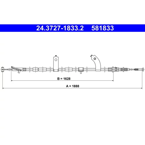 Ťažné lanko parkovacej brzdy ATE 24.3727-1833.2