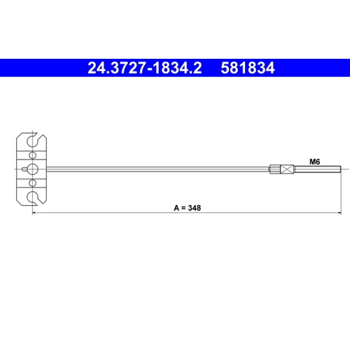 Ťažné lanko parkovacej brzdy ATE 24.3727-1834.2