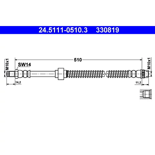Brzdová hadica ATE 24.5111-0510.3