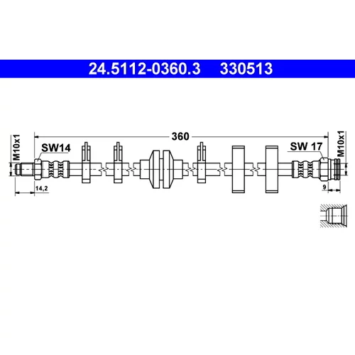 Brzdová hadica ATE 24.5112-0360.3