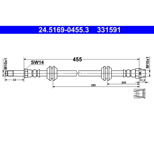 Brzdová hadica ATE 24.5169-0455.3