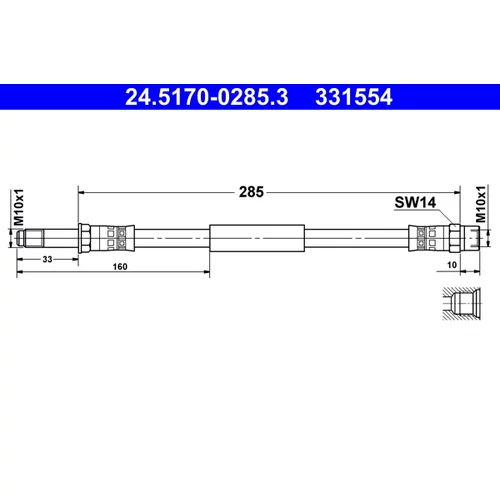 Brzdová hadica ATE 24.5170-0285.3
