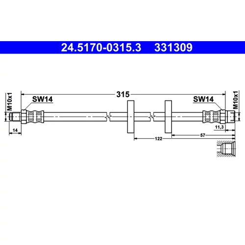 Brzdová hadica 24.5170-0315.3 /ATE/