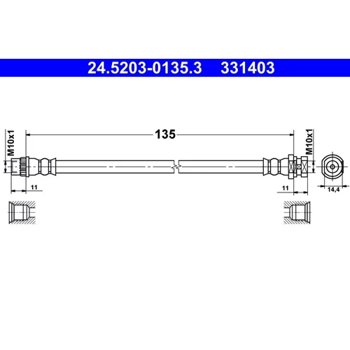 Brzdová hadica ATE 24.5203-0135.3
