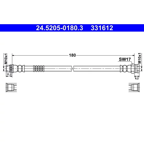 Brzdová hadica ATE 24.5205-0180.3