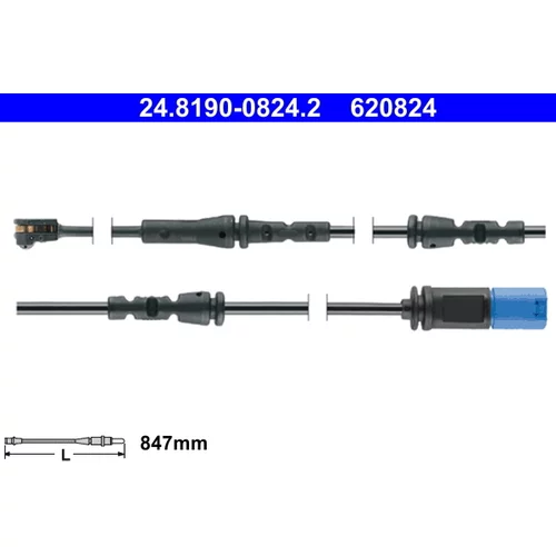 Výstražný kontakt opotrebenia brzdového obloženia ATE 24.8190-0824.2
