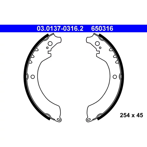 Sada brzdových čeľustí ATE 03.0137-0316.2