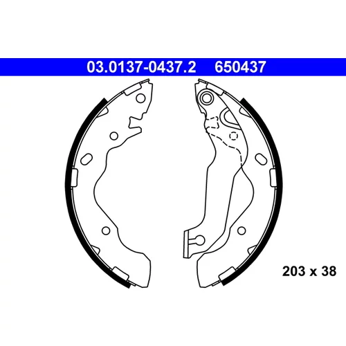 Sada brzdových čeľustí ATE 03.0137-0437.2