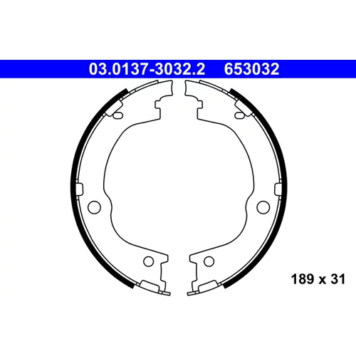 Sada brzd. čeľustí parkov. brzdy ATE 03.0137-3032.2