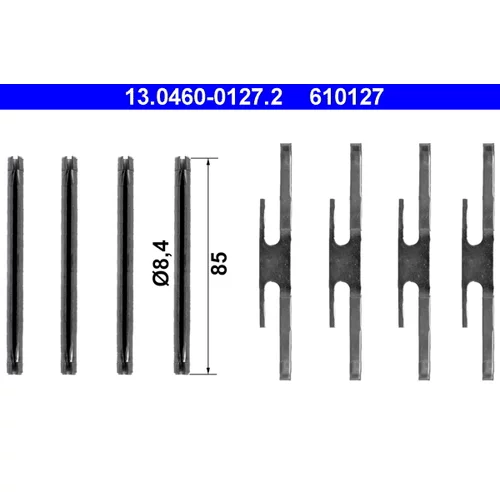 Sada príslušenstva obloženia kotúčovej brzdy ATE 13.0460-0127.2