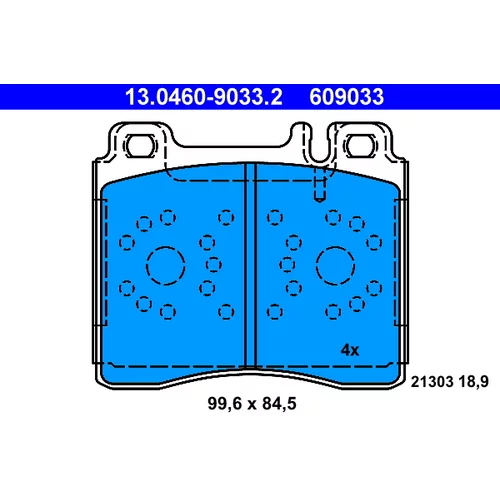 Sada brzdových platničiek kotúčovej brzdy ATE 13.0460-9033.2