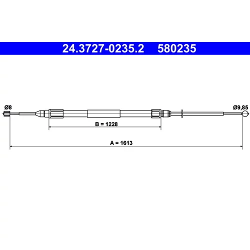 Ťažné lanko parkovacej brzdy ATE 24.3727-0235.2