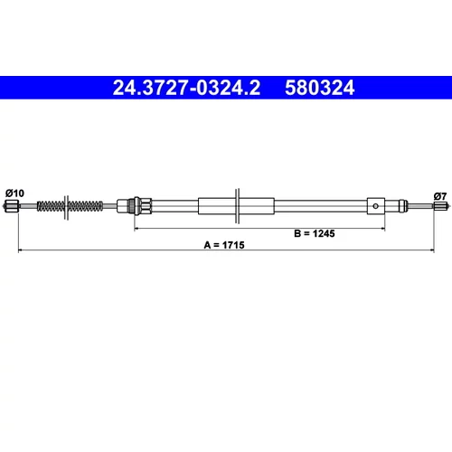Ťažné lanko parkovacej brzdy ATE 24.3727-0324.2
