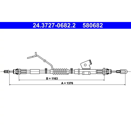 Ťažné lanko parkovacej brzdy ATE 24.3727-0682.2