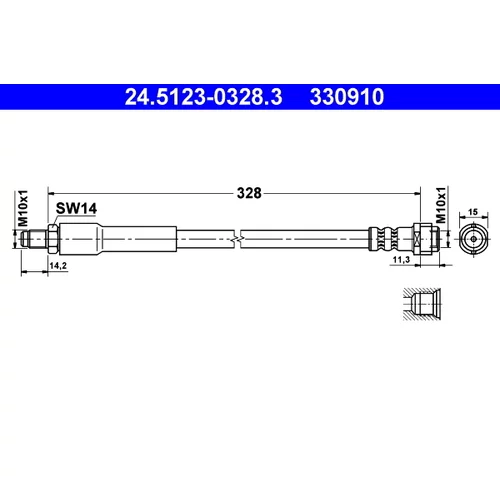 Brzdová hadica ATE 24.5123-0328.3