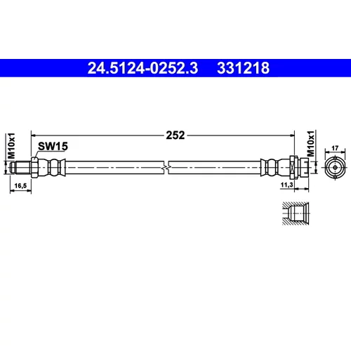 Brzdová hadica ATE 24.5124-0252.3