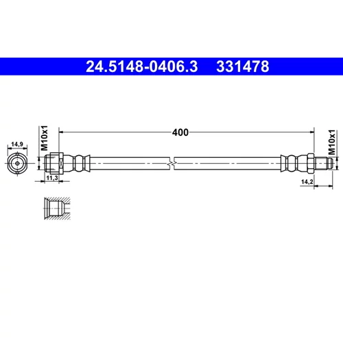 Brzdová hadica ATE 24.5148-0406.3
