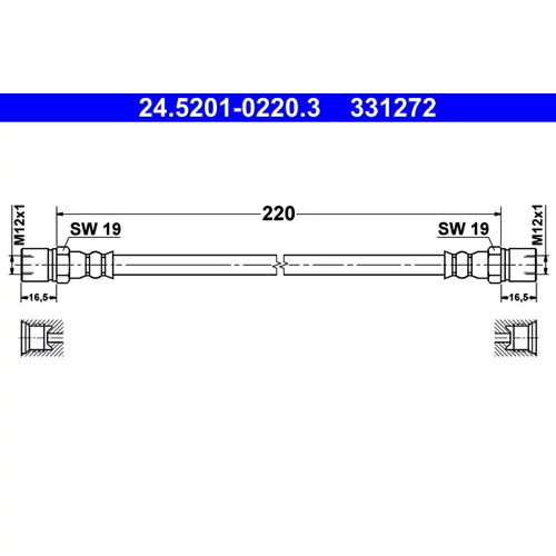 Brzdová hadica ATE 24.5201-0220.3