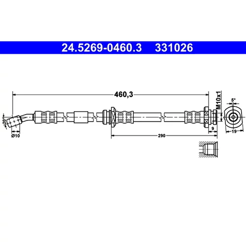 Brzdová hadica ATE 24.5269-0460.3