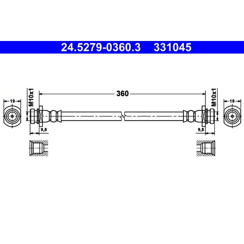 Brzdová hadica ATE 24.5279-0360.3