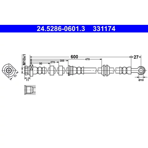 Brzdová hadica ATE 24.5286-0601.3