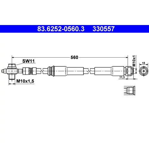 Brzdová hadica ATE 83.6252-0560.3