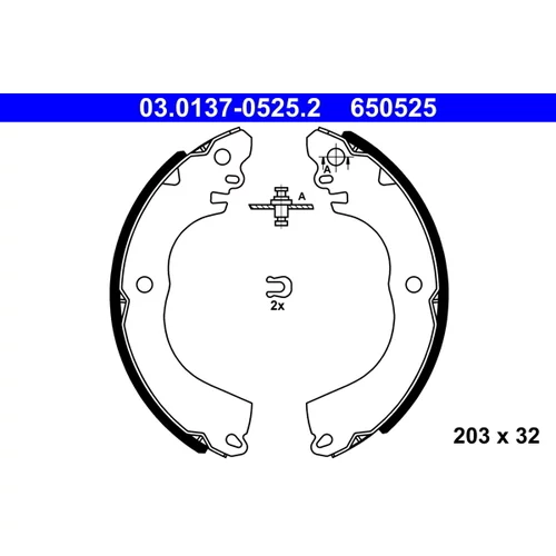 Sada brzdových čeľustí ATE 03.0137-0525.2