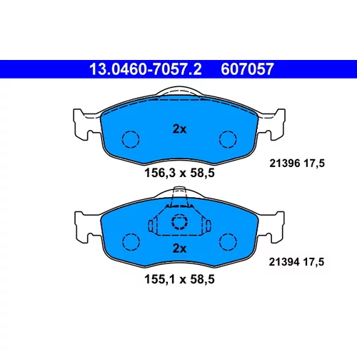 Sada brzdových platničiek kotúčovej brzdy ATE 13.0460-7057.2