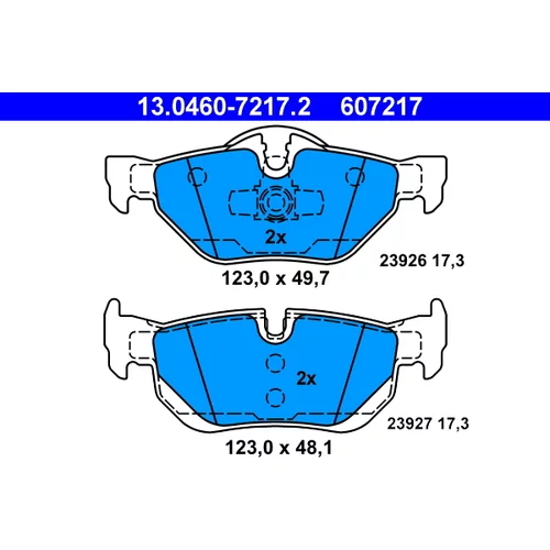 Sada brzdových platničiek kotúčovej brzdy ATE 13.0460-7217.2