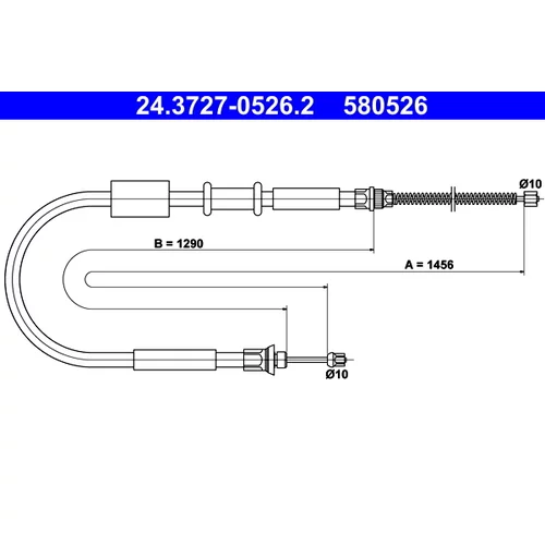 Ťažné lanko parkovacej brzdy ATE 24.3727-0526.2