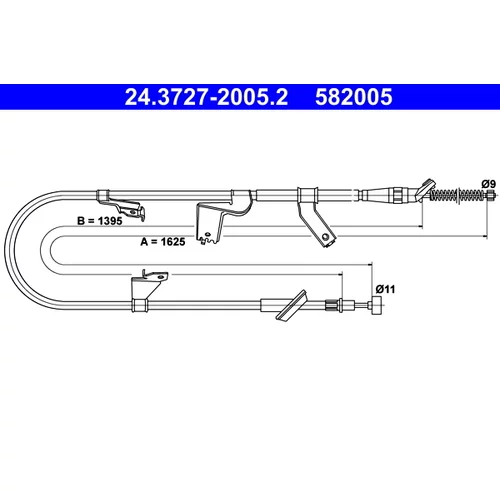 Ťažné lanko parkovacej brzdy ATE 24.3727-2005.2