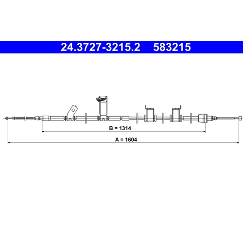 Ťažné lanko parkovacej brzdy ATE 24.3727-3215.2