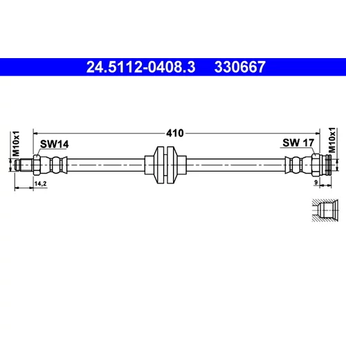 Brzdová hadica ATE 24.5112-0408.3
