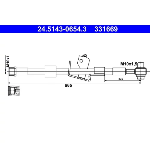 Brzdová hadica ATE 24.5143-0654.3