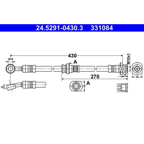 Brzdová hadica ATE 24.5291-0430.3