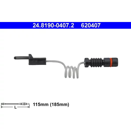 Výstražný kontakt opotrebenia brzdového obloženia ATE 24.8190-0407.2