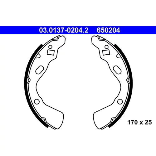 Sada brzdových čeľustí ATE 03.0137-0204.2