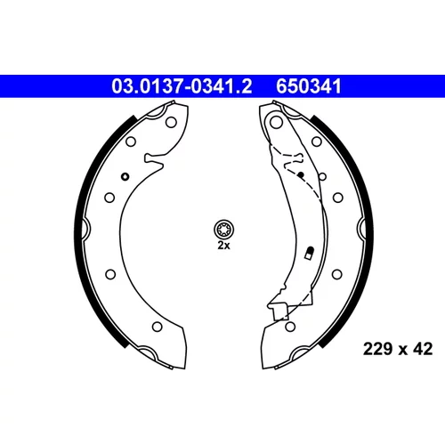 Sada brzdových čeľustí ATE 03.0137-0341.2