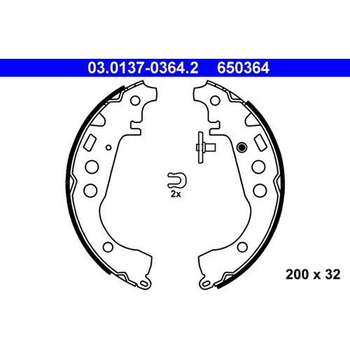 Sada brzdových čeľustí ATE 03.0137-0364.2
