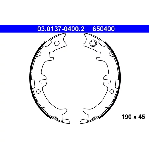 Sada brzd. čeľustí parkov. brzdy ATE 03.0137-0400.2