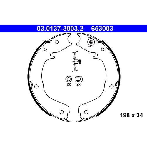 Sada brzd. čeľustí parkov. brzdy ATE 03.0137-3003.2