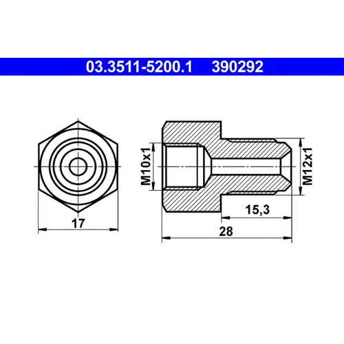 Adaptér brzdového vedenia ATE 03.3511-5200.1