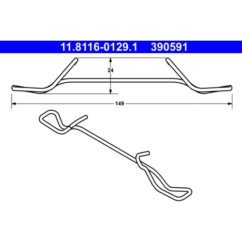 Pružina brzdového strmeňa ATE 11.8116-0129.1