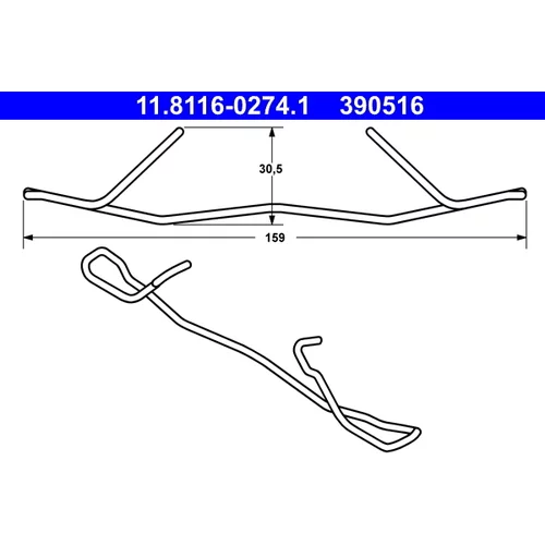 Pružina brzdového strmeňa ATE 11.8116-0274.1