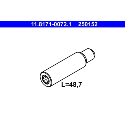 Vodiaci čap brzdového strmeňa ATE 11.8171-0072.1